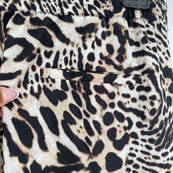 Calvin Klein Women’s Leopard Jogger Pants – Large, Drawstring Waist, Zip Pockets - Picture 10 of 15